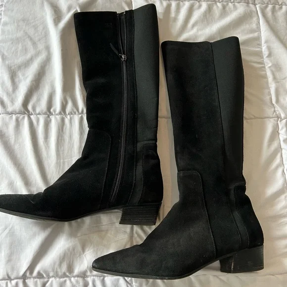 Aquatalia Black Heeled Boots - Picture 2 of 3